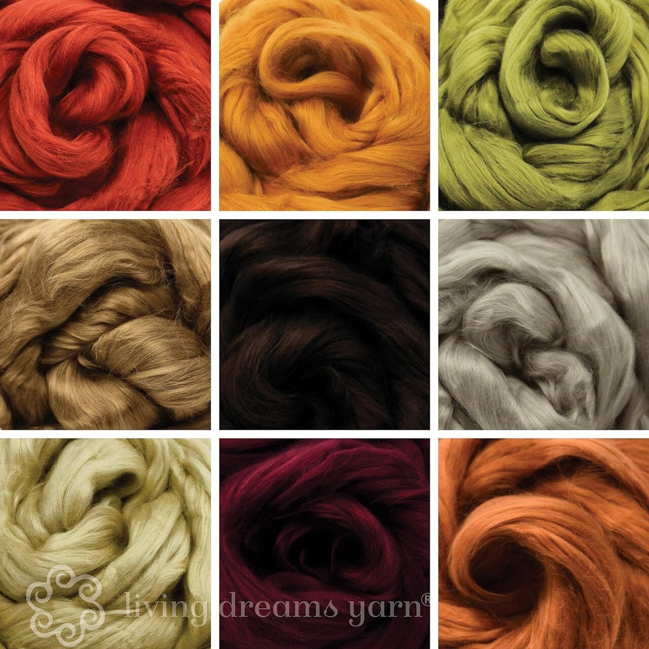 Egyptian Cotton - Beautifully Dyed Vivid Colors, Combed Top Roving for Spinning, Blending, Felting, Weaving.
